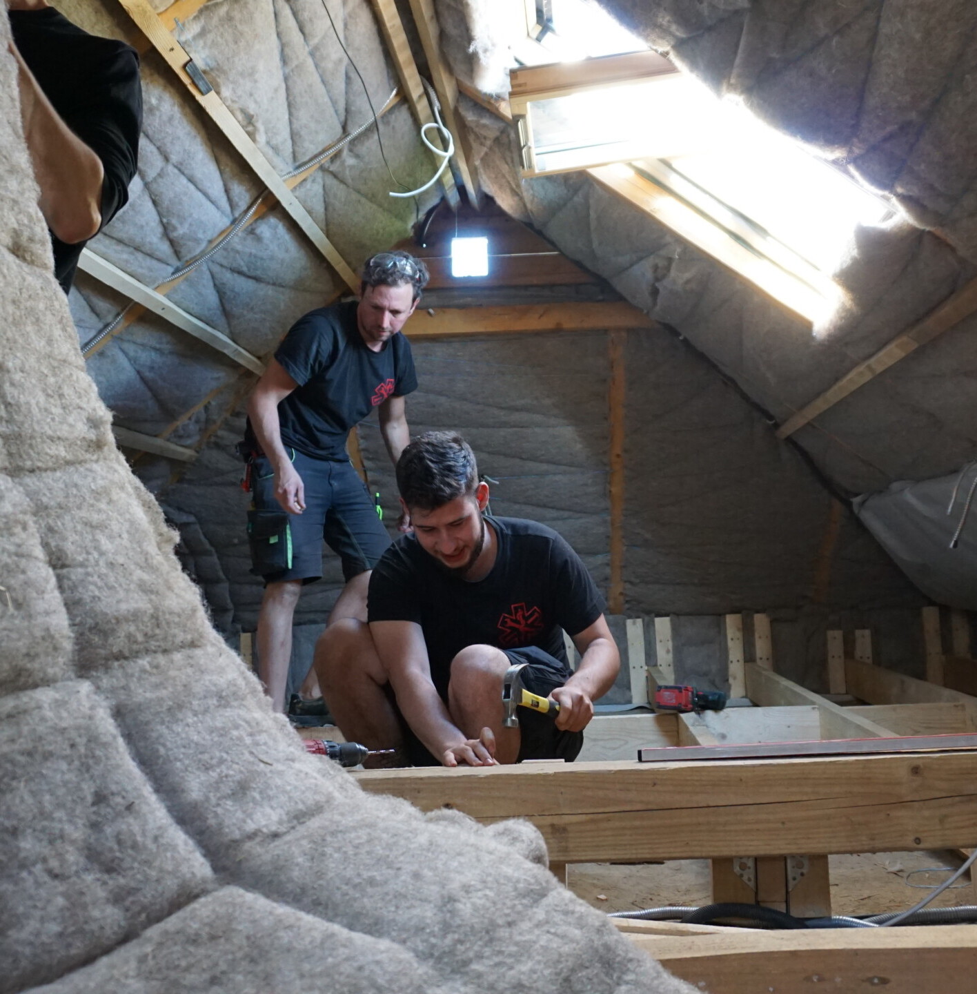 Mobile Makerspace 2022 attic contstruction