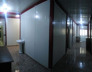 The brand new corridor of the expasion of the field hospital in al-Hol camp.